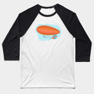 Lady flying Santos Dumont’s dirigible 1903 Baseball T-Shirt